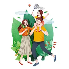 谷物粉商业插画