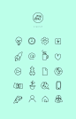 One line - Startup icons : Startup icons made in one line.