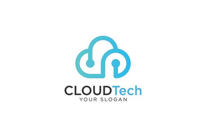Cloud Tech Logo Desi...