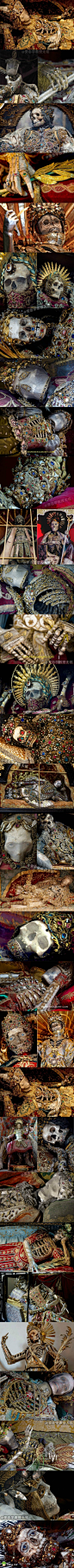 珠宝圣尸这套照片是Paul Koudounaris拍摄的17世纪左右死掉的圣人的遗体～相当华丽 #文物#