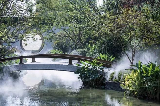 景观桥、新中式