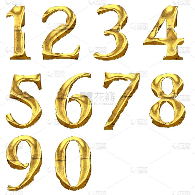 高质量的老数字。素材-花瓣网