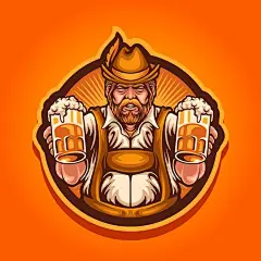 啤酒节吉祥物插画logo标志矢量图设计素材