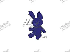 蓝色兔子 【酷图网】蓝色兔子,兔子,刺绣,字母印花,欧美印花,烫画,个性潮牌,T恤印花,服装烫画,大牌,潮牌,大牌烫画