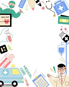 医生护士胶囊救护车听诊器儿童插画图片下载-优图网