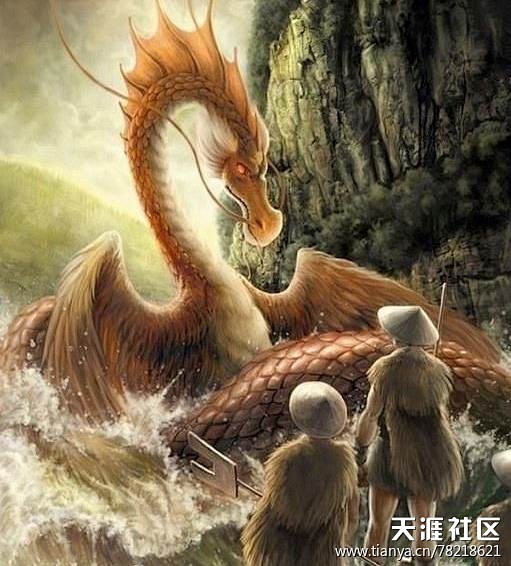 第42位应龙祖龙之子相传禹治洪水时有应龙以尾画地成江河使水入海
