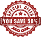 Special offer you save 50% - VECTOR