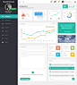 ReactiveDash - Admin Dashboard Free PSD : ReactiveDash is an Admin Dashboard PSD theme with flat colors, sixteen column grid system and much more features. The PSD is available for free both for personal and commercial projects. A linkbank to "http:/