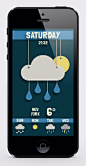 天气weather app design - Catherine Cooksley I like simplicity and childish look. It's fun and refreshing.