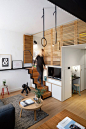 Compact loft with hidden features for new hotel brand ZOKU.: 