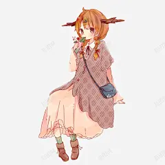 手绘小鹿女生壁纸 免抠png 设计图片 免费下载 页面网页 平面电商 创意素材