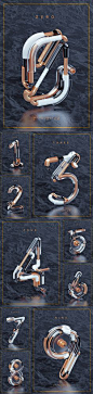 NOMBOR 3D Typography  Abduzeedo Design Inspiration