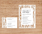Bamboo papercut wedding invitation by Woodland Papercuts
