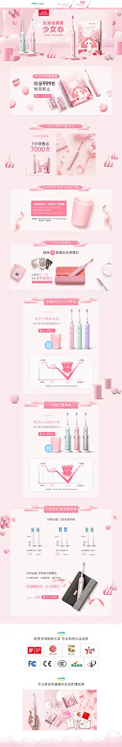 618 usmile 电动牙刷 电商 首页装修 视觉装修