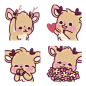 其中包含以下圖片：Chubby Deer 3(Update) – LINE Emoji | LINE STORE