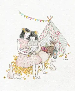 手绘插画2：快乐的童年、温暖的故乡，都在这些手绘插画里