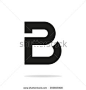 Unusual minimalistic monogram P and B. Business logo template. P and B logo. P…