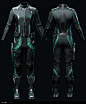 Eve Online - Exploration Suit, Andrei Cristea : Costume design and game model for EVE Online

The concept for the suit is based on the planetary exploration theme.

The highpoly was modeled in ZBrush alongside with Blender for hardsurface parts. 
The text