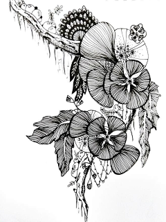 黑白蝴蝶结采集到绘画技法