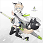 #オリジナル 猫型メカと狐娘 - 室埴 ポコ的插画__插画立绘参考  _急急如率令-B45523706B- -P3616666021P- _T20201229  _国风&和风