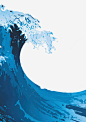 手绘蓝色海浪png免抠素材_新图网 https://ixintu.com 浪花 手绘 蓝色 大海 海浪 浪潮