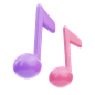 music-notes-birthday-3d-illustration-free-png