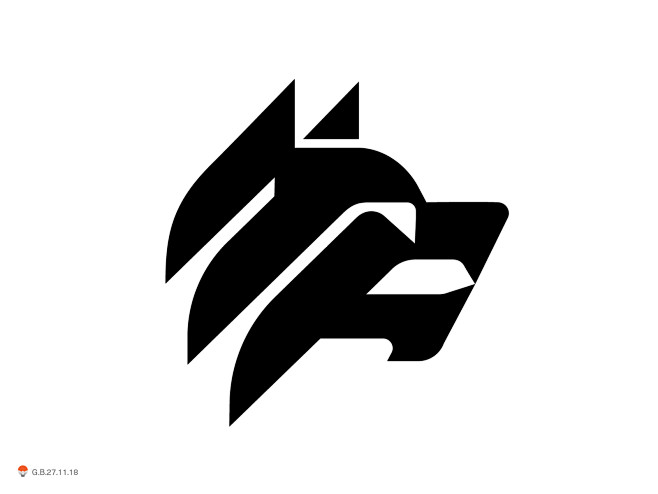 Wolf symbol logo