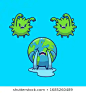 其中包括图片：World Scare Corona Virus Vector Icon Stock Vector (Royalty Free) 1685260489 | Shutterstock