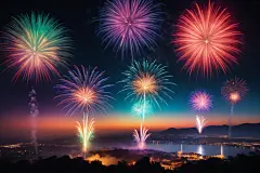 焰火烟花节日节庆烟花摄影图