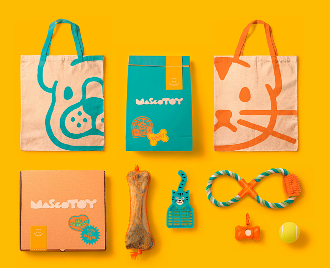 动物袋品牌猫狗宠物包装贴纸玩具设计[13...