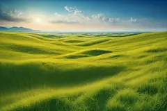 青草自然风景摄影图