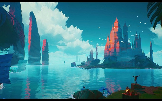 虚幻5（UE5）风格化场景练习《水中圣庙》_哔哩哔哩_bilibili