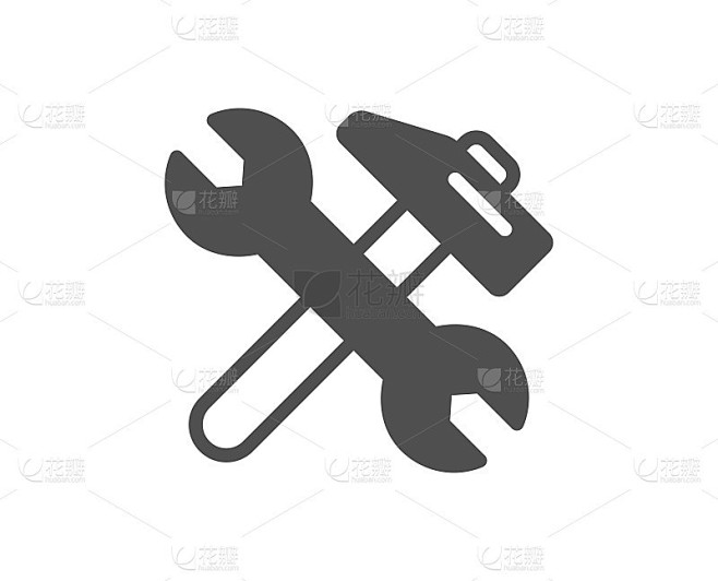 修复图标。修复服务标志。向量