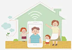 无线视频_新图网 https://ixintu.com 一家人 家庭 家人 情亲 亲人 血缘 温暖 温馨 融洽 幸福 手机 无线 四口之家 一家人手绘