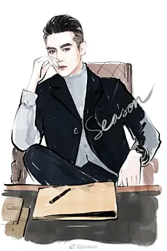 #jjseason插画# #season明星插画# -----520表白你的男神 #吴亦凡#  #王凯# #李易峰#  #鹿晗#  #魏晨# #张继科#  #黄子韬#  #马天宇# #董力#  | #插画狂想# @微博设计美学 ​​​​