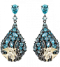 Topaz and diamond earrings by Aaron Shum  ht