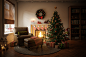 温馨舒适的圣诞室内装饰照片摄影图片_ID:386971420-Veer图库