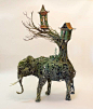 艺术家 Ellen Jewett 将动物、植物结合于雕塑艺术中，好美 ​ ​​​​