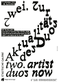 “Zwei. Zur Aktualität des Duos  two. artist duos now”, 2023, by Studio