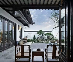 继续、、采集到庭院--中式