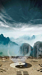 绿色中国风太极养生PSD分层H5背景 摄影 绿色 背景素材 背景 设计图片 免费下载 页面网页 平面电商 创意素材