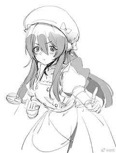 动漫人物少女线稿插画素材
画师twi：olys011 ​​​​