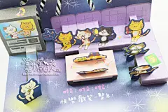 台湾猫咪生日卡回转寿司女仆咖啡厅日系祝福闺密卡通同事创意贺卡-淘宝网