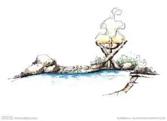 温泉手绘_360图片