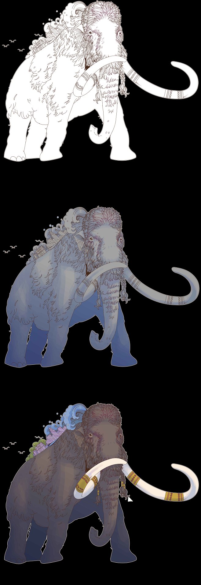 72★从吴春雷插画师转采于2020-11-14 14:29:15猛犸象么么72★该