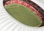 A lightweight roof with a leaf-shaped structure has been added to the Beira-Rio Stadium ahead of the 2014 FIFA World Cup