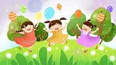 唯美手绘卡通人物六一6.1儿童节插画海报PSD设计素材模板