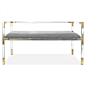 Jonathan Adler Lucite and Brass Jacques Bench