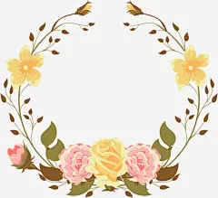 黄色美丽春季草环_新图网 https://ixintu.com 草环 春季 春天 春日 自然 鲜花 花朵 花环