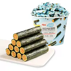 百草味海苔肉松蛋卷400g*1饼干儿童孕妇海味休闲食品零食小吃饼干-tmall.com天猫